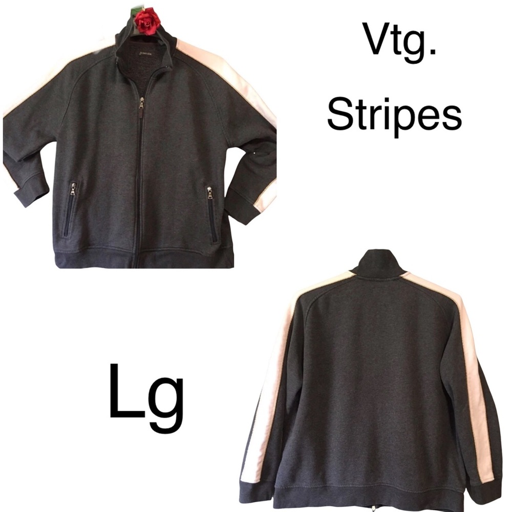 VTG. ST. JOHNS BAY GRAY PALE PINK SZ. LG.